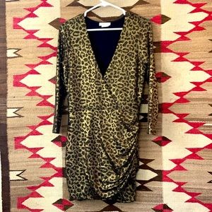 Lovers + Friends metallic animal print cocktail dress